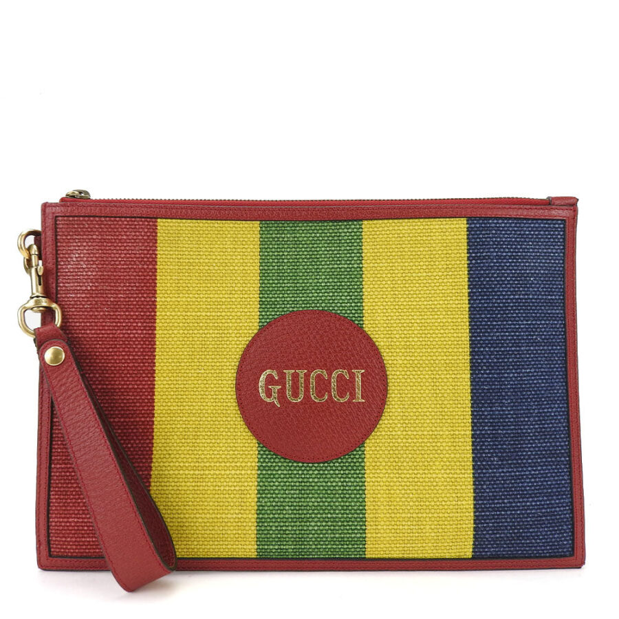 GUCCI Clutch Bag Canvas Leather Baiadera | Studio Nafay