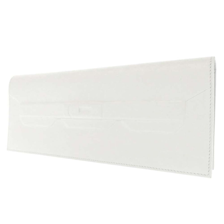 HERMES Birkin Shadow Clutch Bag New White Swift Leather | Studio Nafay