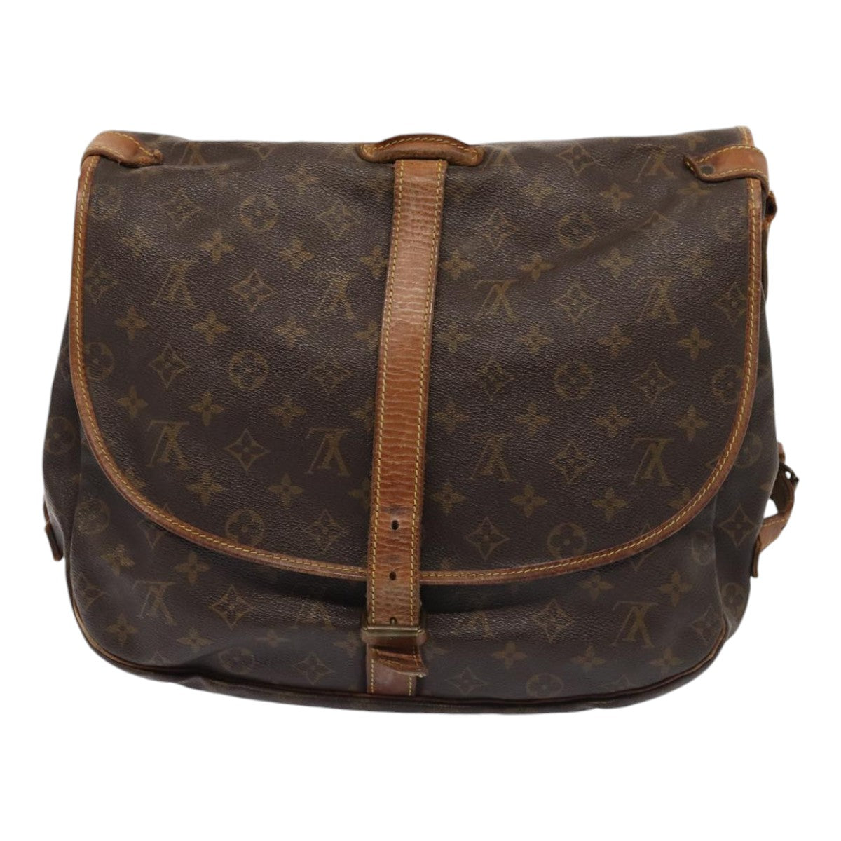 LOUIS VUITTON Monogram Saumur 35 Shoulder Bag LV Auth 87885