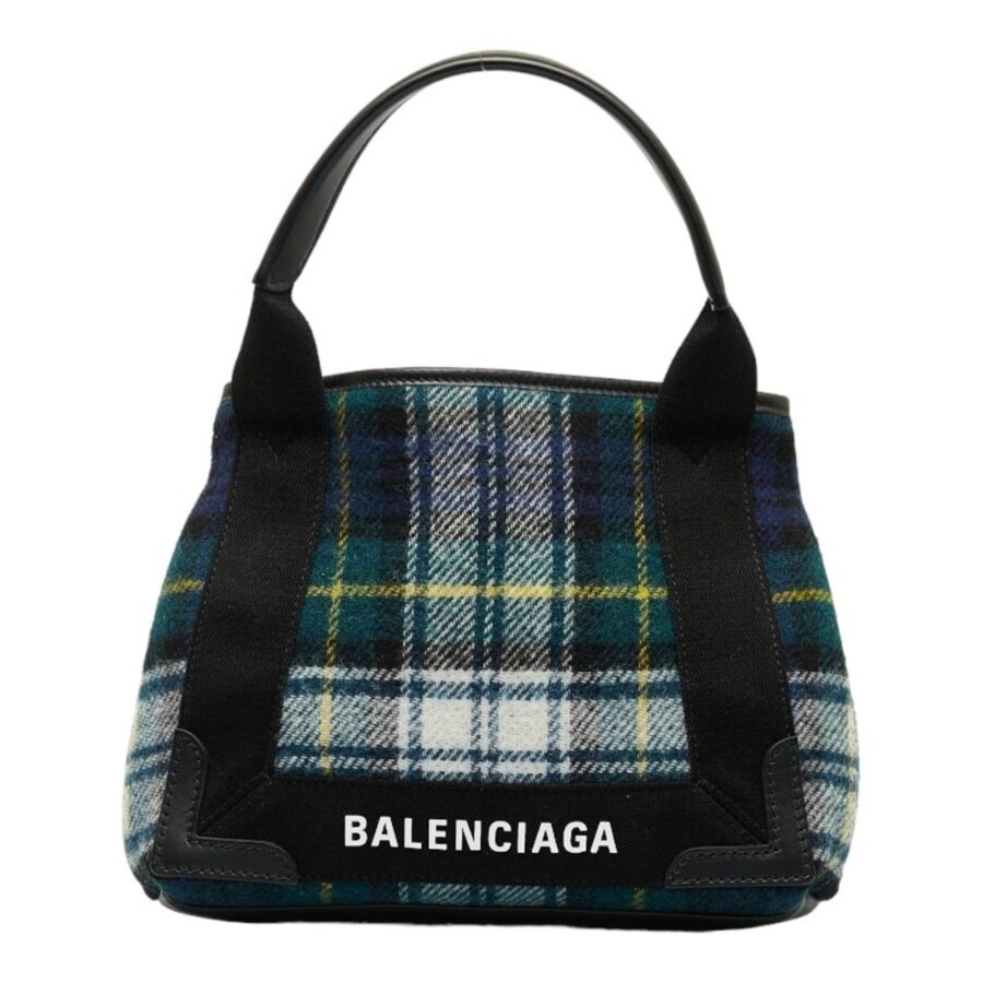 BALENCIAGA Navy Cabas Tote | Studio Nafay