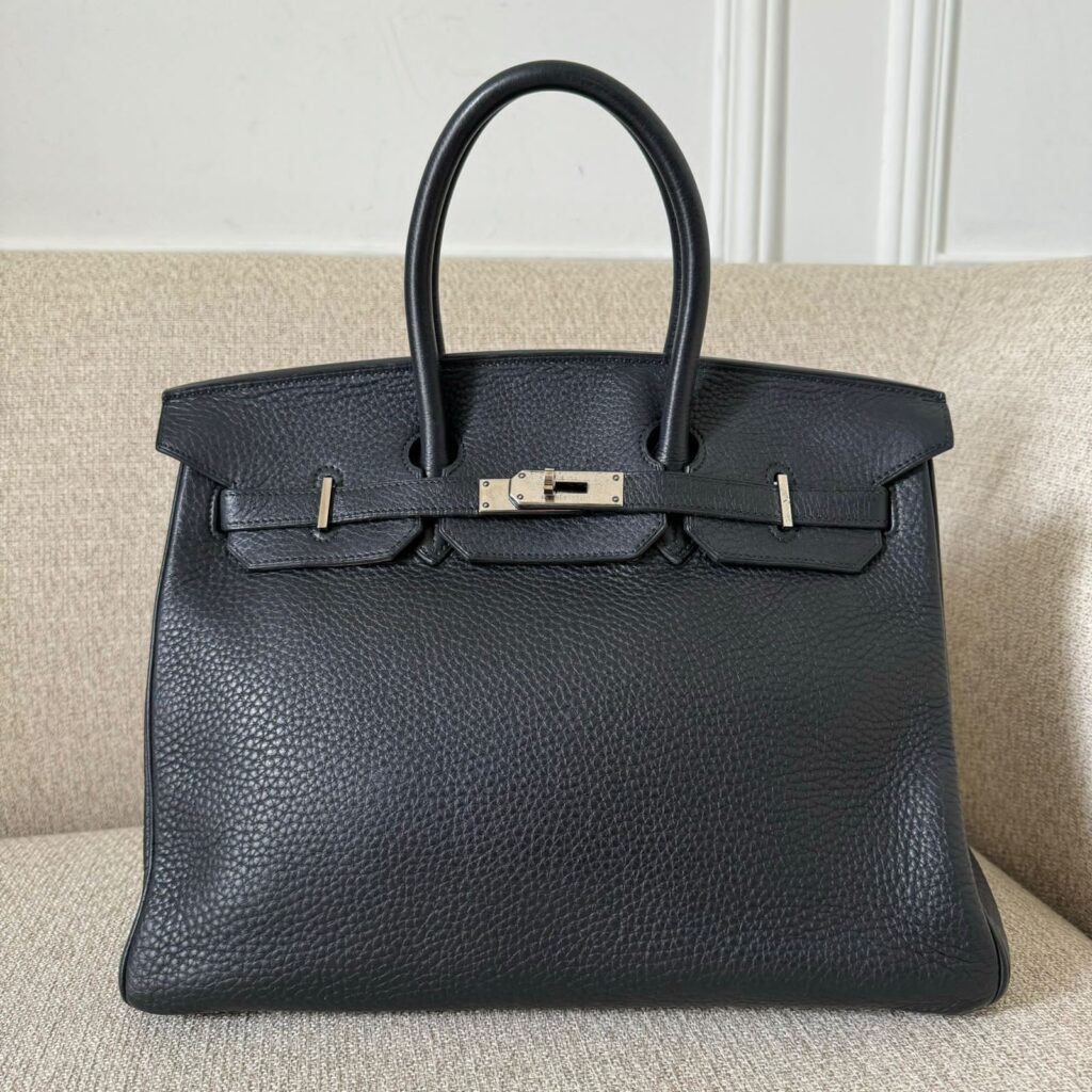 Hermes Birkin 35 B35 Clemence Black PHW handbag - Product Image 2