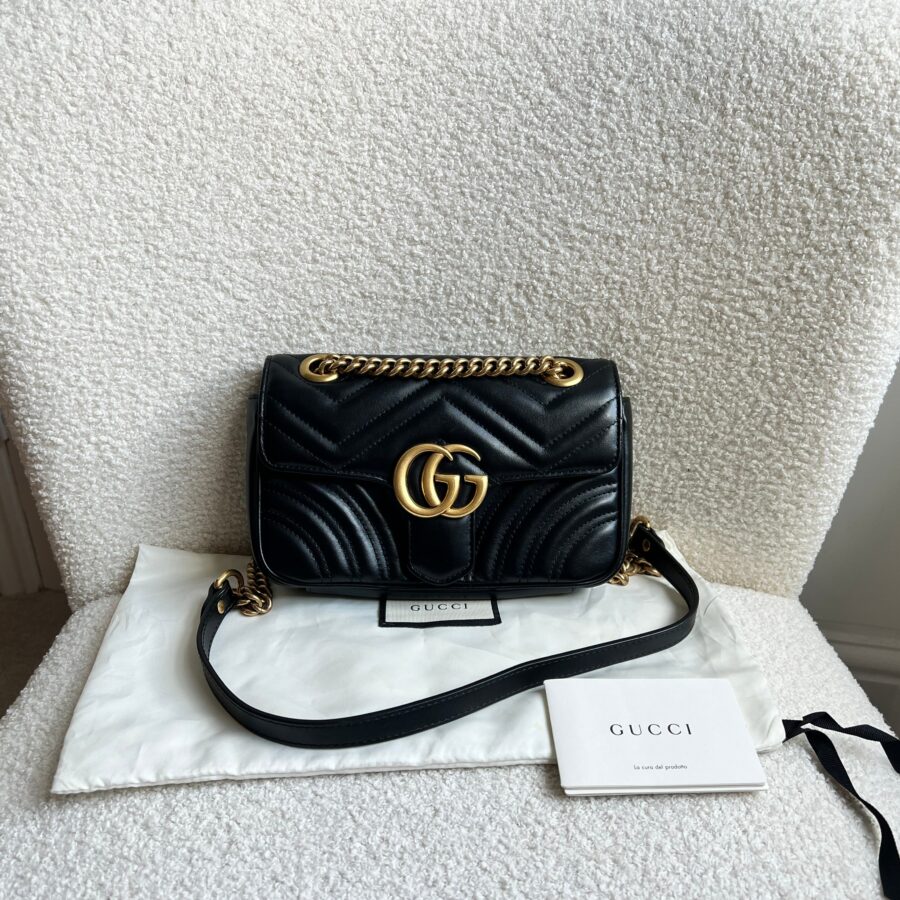 Gucci GG Black Marmont Mini Shoulder Bag (RRP £1,890) | Studio Nafay