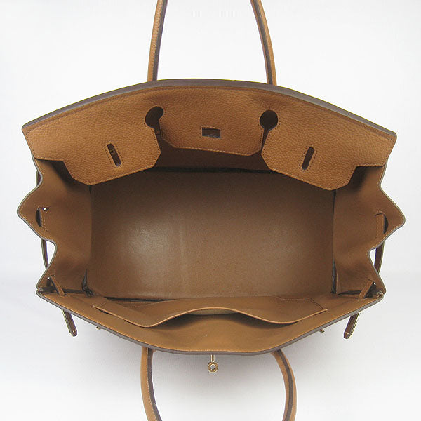 Hermes Birkin 35cm Togo Leather Handbags 6099 Light Coffee Golde | Studio Nafay