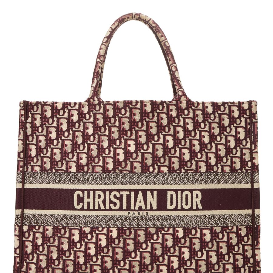 Dior, Burgundy Trotter Canvas Book Tote Large, Burgundy | Studio Nafay