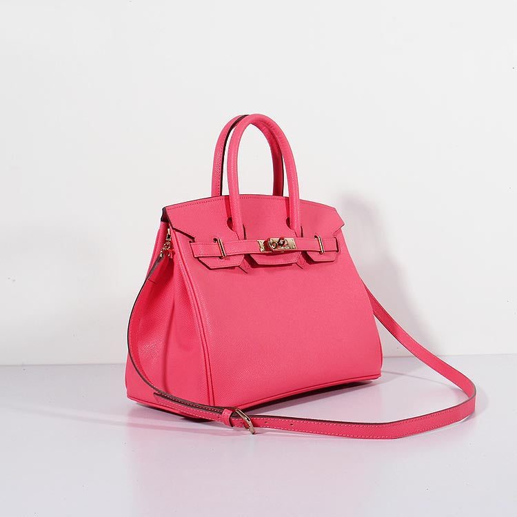 Hermes 30cm Birkin Bag Epsom Leather with Strap Rose Lipstick Gold | Studio Nafay