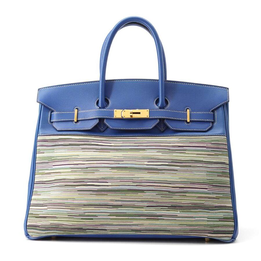 HERMES Birkin Blue france Evercalf Leather Vibrato Size 35 | Studio Nafay