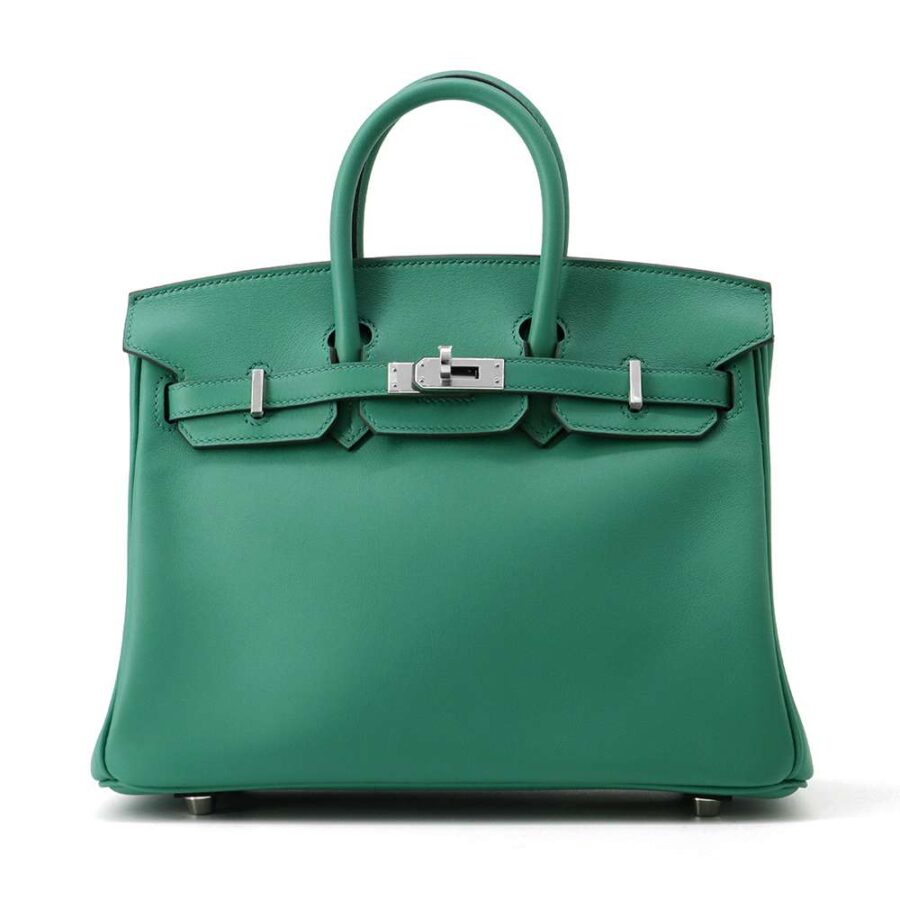 HERMES Birkin Verso Vert Vertigo/ Celeste Swift Leather Size 25 | Studio Nafay