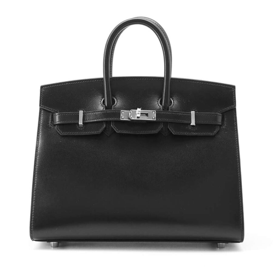HERMES Birkin Sellier Black Box Calf Leather Size 25 | Studio Nafay
