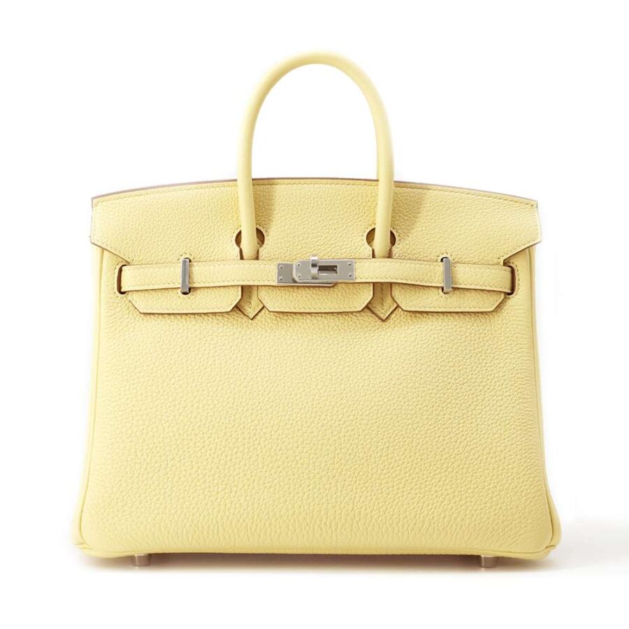 HERMES Birkin Jaune Poussin Togo Leather Size 25 | Studio Nafay