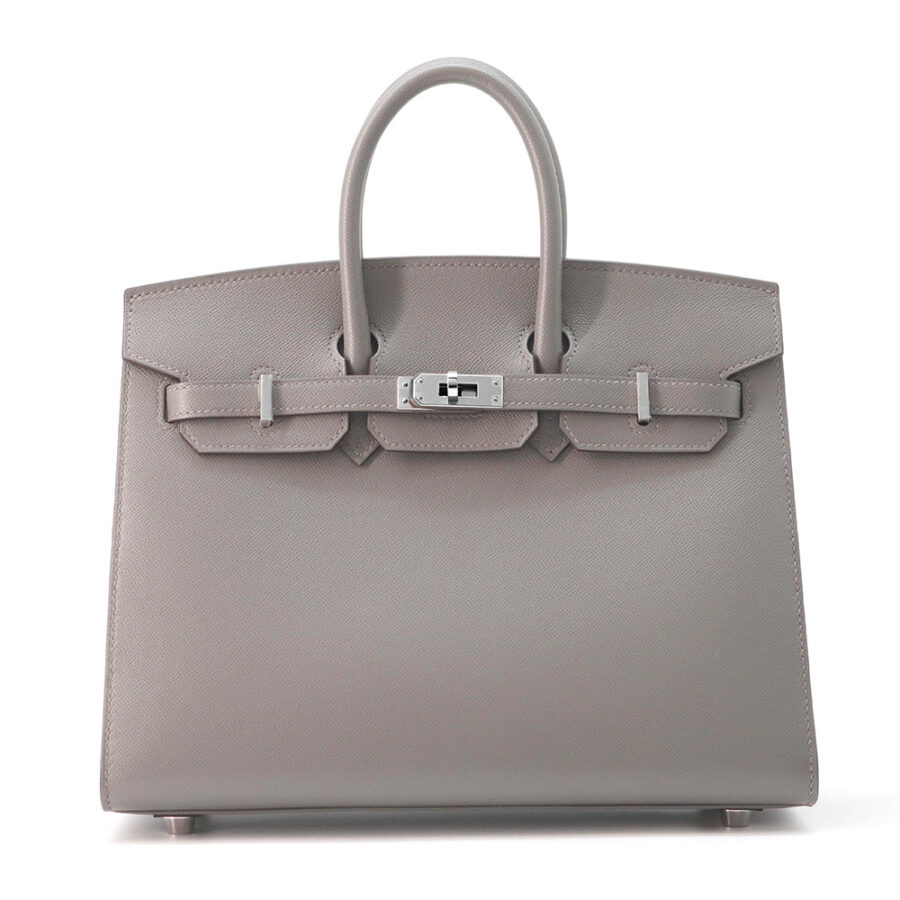 HERMES Birkin Sellier Gris Meyer Veau Madame Size 25 | Studio Nafay