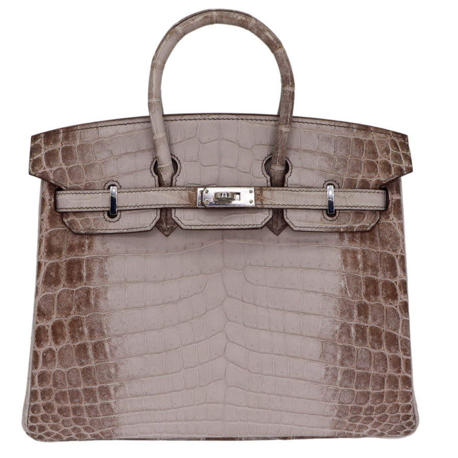 Hermes25cm Birkin Gris Cendre Matte Niloticus Crocodile Palladium Hardware | Studio Nafay