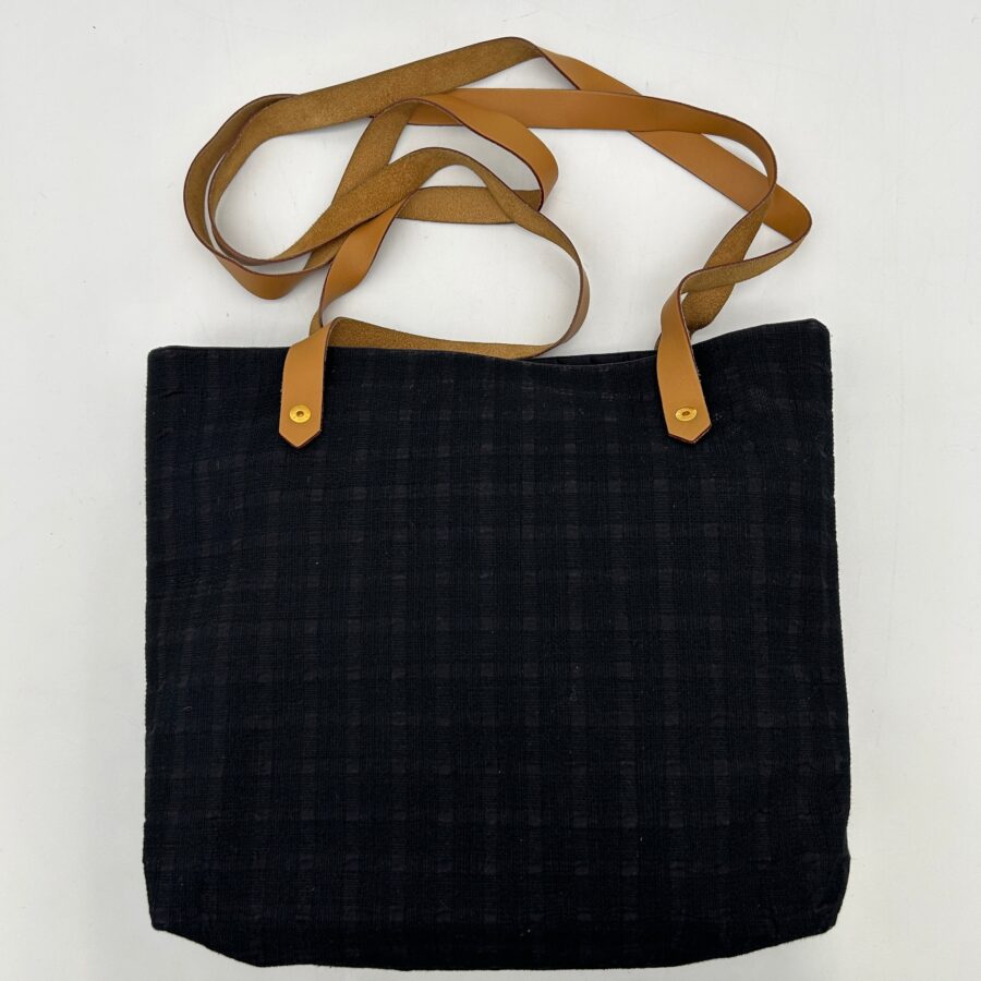 Hermes Amedaba Black Canvas Shoulder Bag | Studio Nafay
