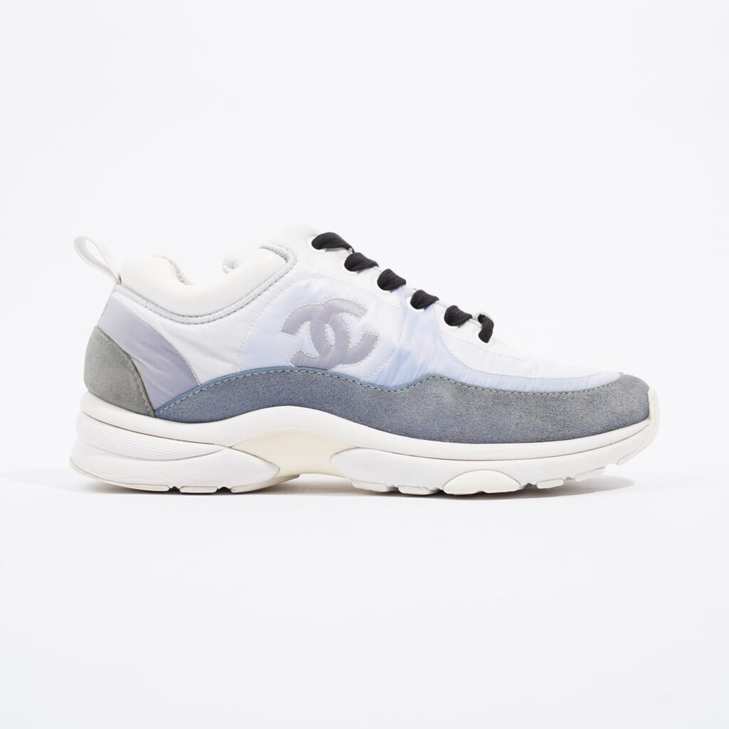 Chanel CC Logo Light Blue White Fabric EU 36 UK 3 - Product Image 2