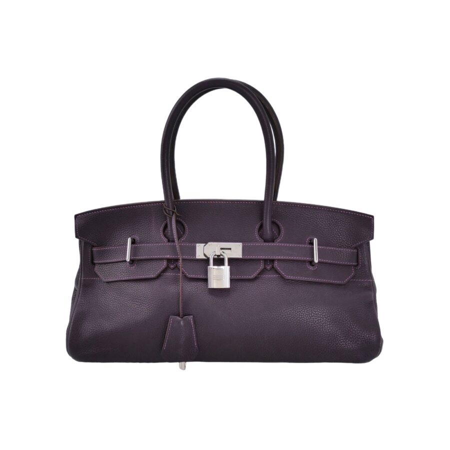 Hermes Shoulder Birkin 42 HSS Special Order Togo Cassis Violet Anemone Interior Hardware | Studio Nafay