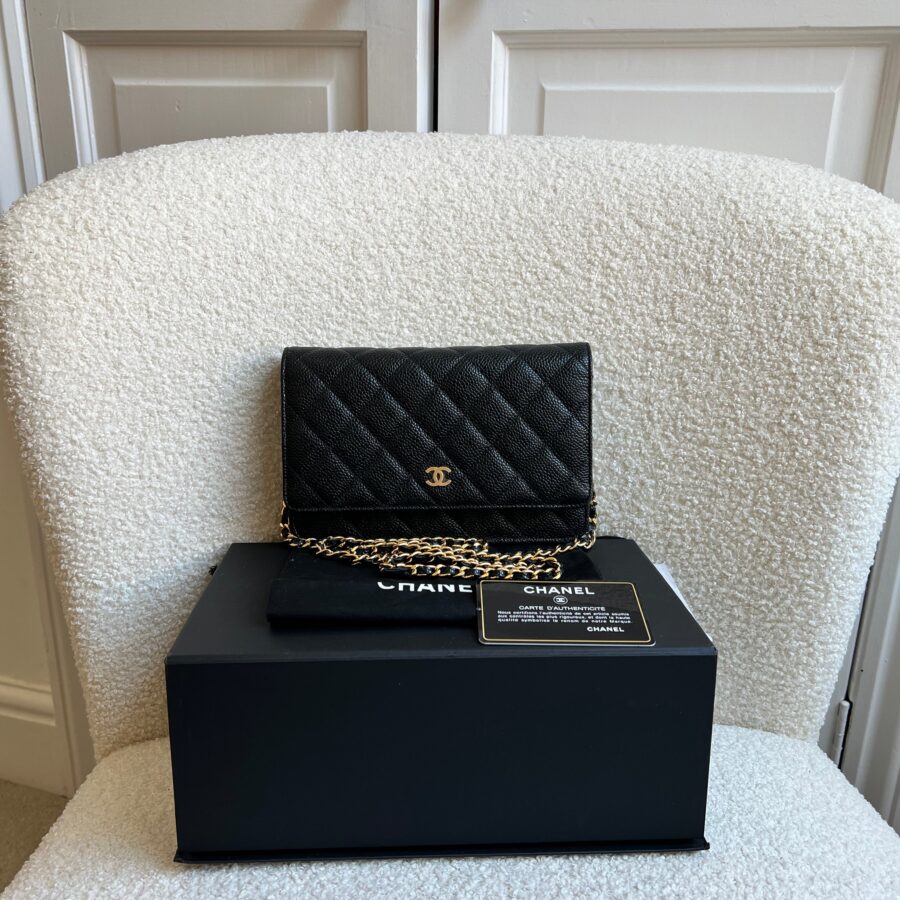 Chanel Black Caviar Wallet on Chain (RRP £2,930) | Studio Nafay
