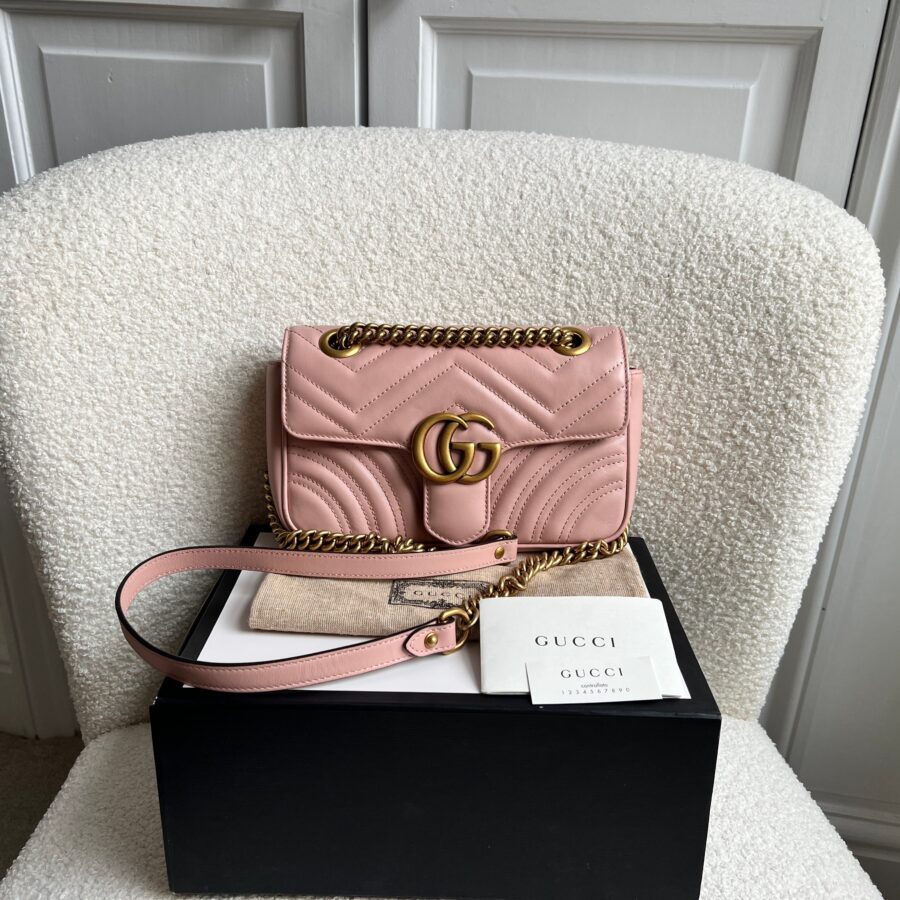 Gucci Pink Marmont Mini Shoulder Bag (RRP £1,890) | Studio Nafay