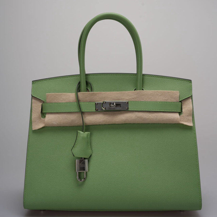 Hermes Birkin 30cm Sellier Bag In Vert Avocado Green Epsom Leather With Palladium Hardware | Studio Nafay