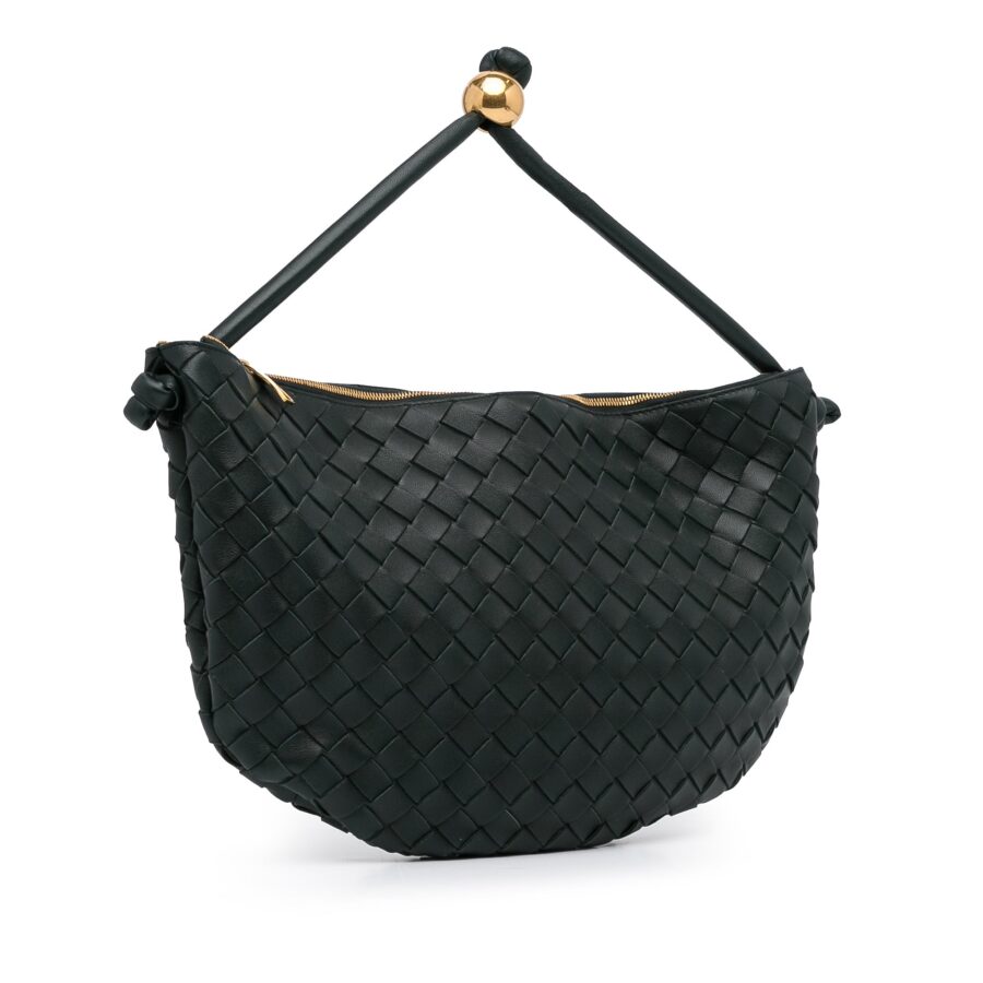 SALE Bottega Veneta Turn Dark Green Intrecciato | Studio Nafay