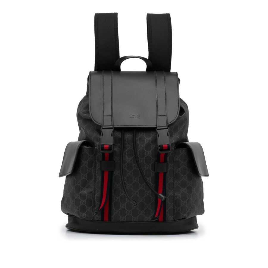 Gucci Web Black GG Supreme Canvas | Studio Nafay
