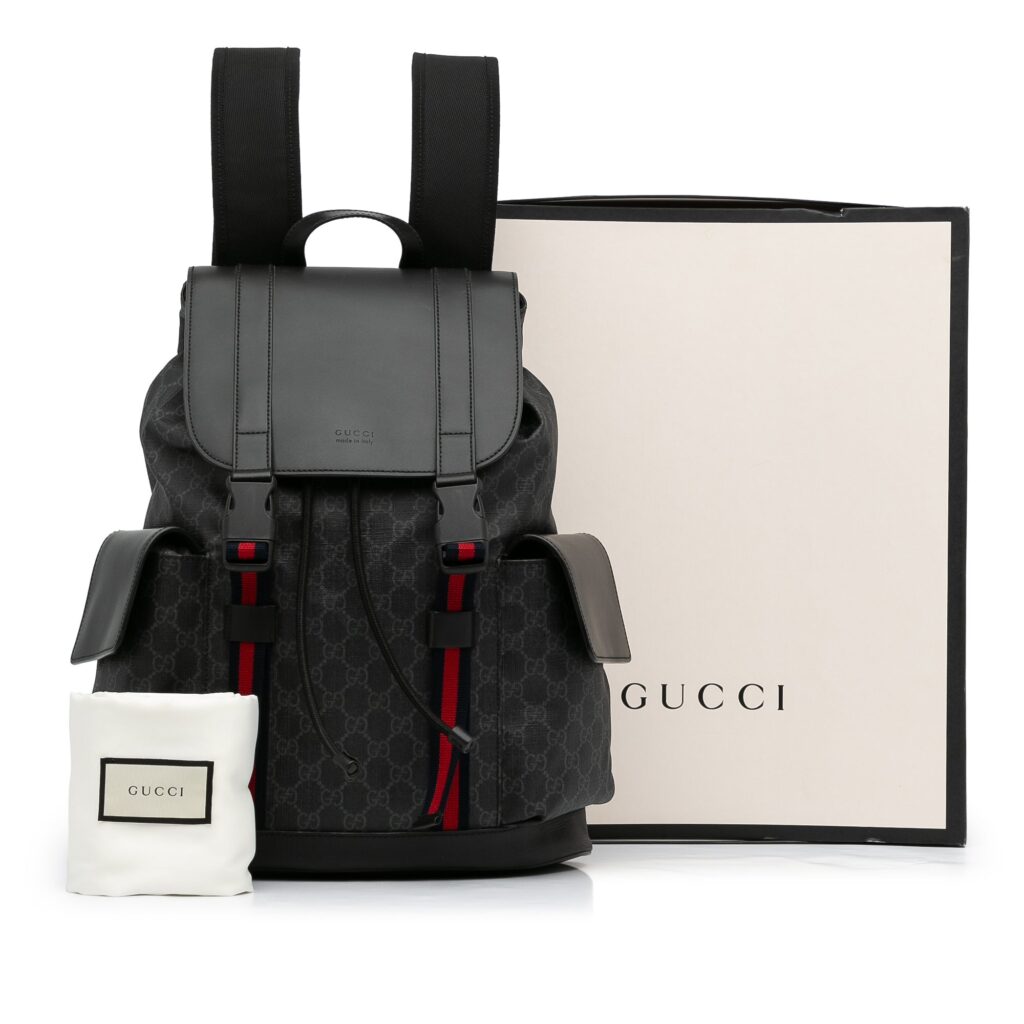 Gucci Web Black GG Supreme Canvas - Product Image 2