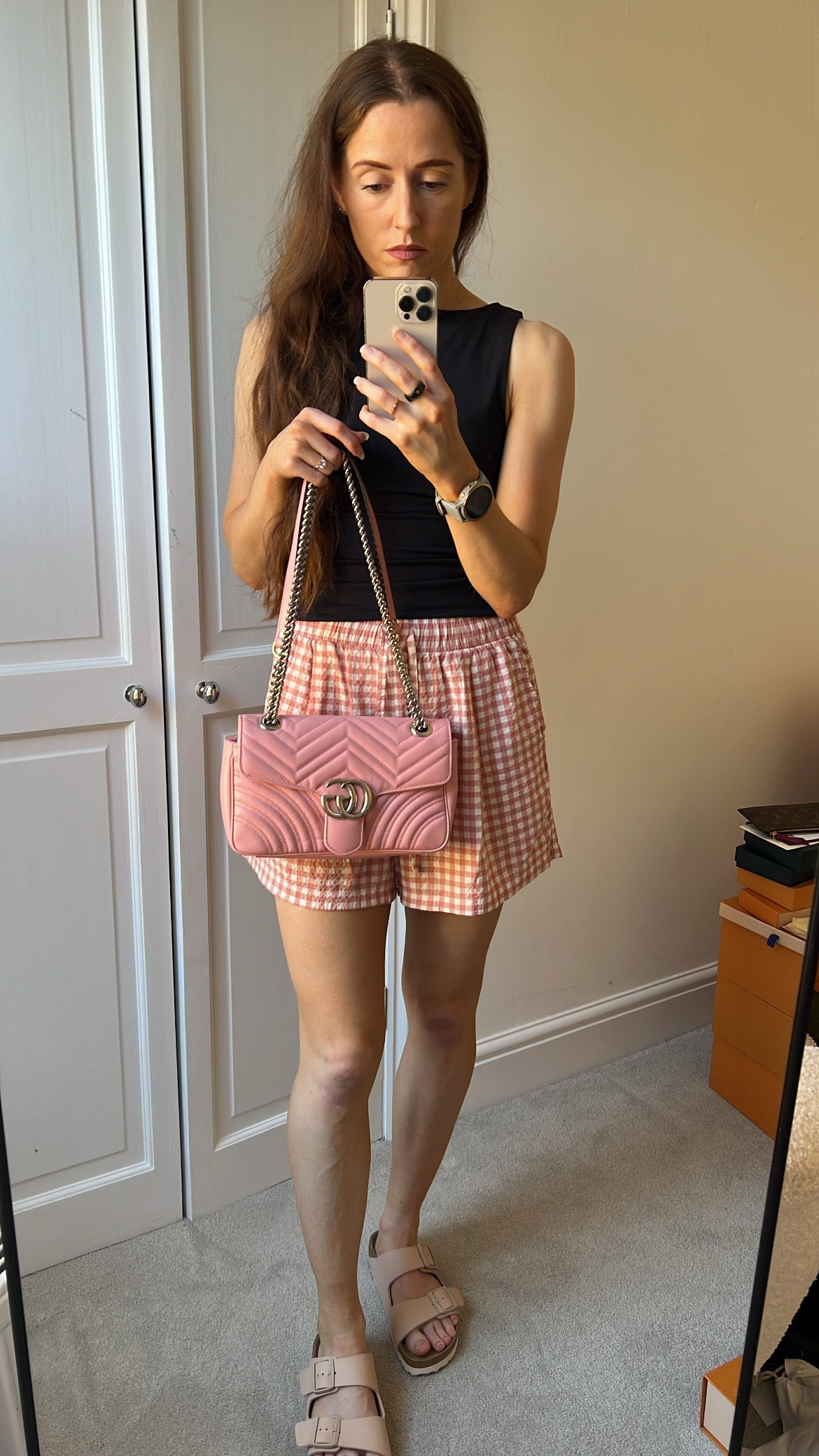 Gucci GG Pale Pink Marmont Small Shoulder Bag (RRP £ )