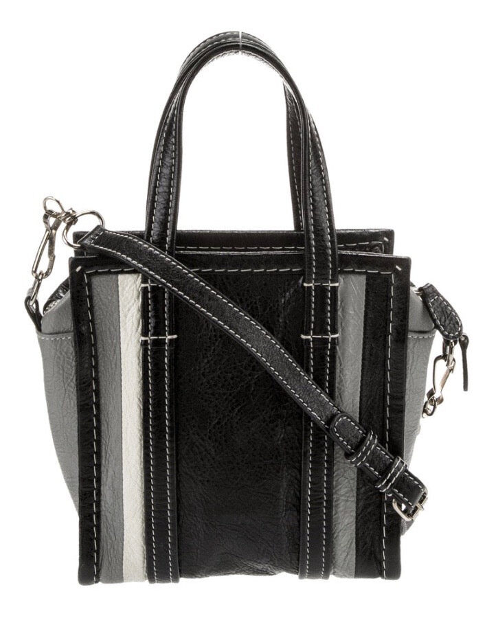 BALENCIAGA BAZAR XXS 2WAY SHOPPER LEATHER TOTE BAG | Studio Nafay