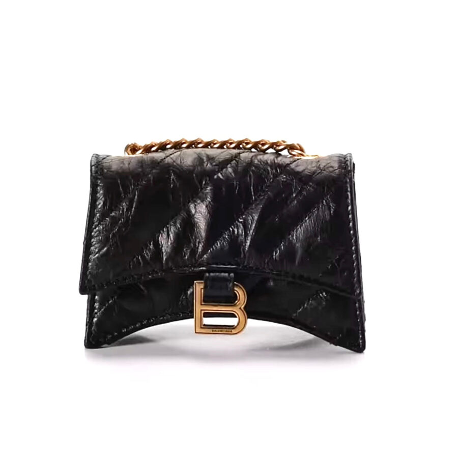 BALENCIAGA CRUSH QUILTED CALFSKIN MINI CHAIN BAG | Studio Nafay