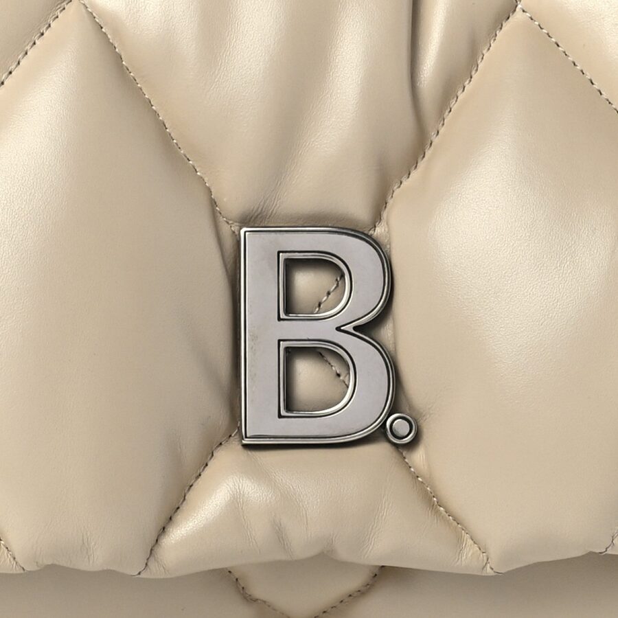 BALENCIAGA NAPPA CALFSKIN QUILTED TOUCH B PUFFY CLUTCH | Studio Nafay