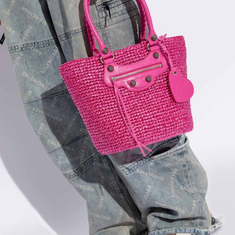 BALENCIAGA LE CAGOLE SMALL PANIER TOTE BAG | Studio Nafay