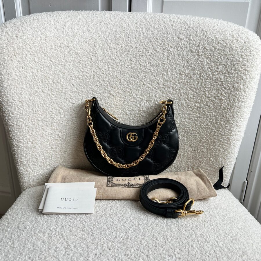Gucci Black Mini Matelasse Shoulder Bag (RRP £1750) | Studio Nafay