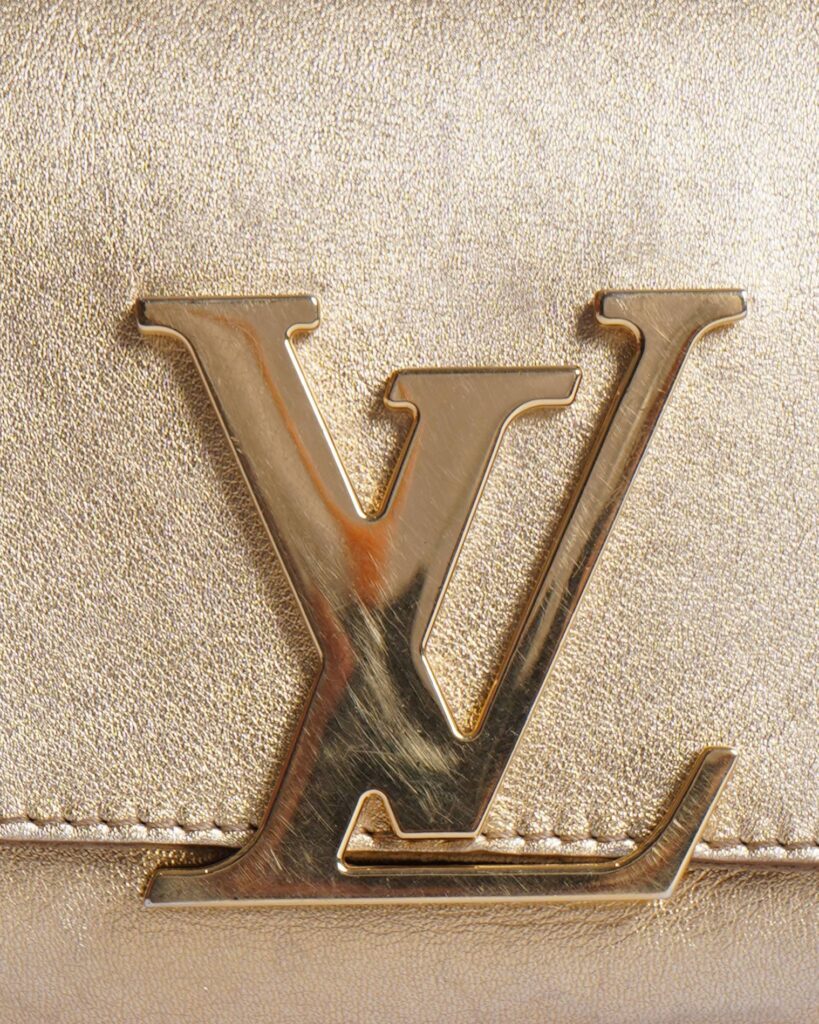 Louis Vuitton Metallic Gold Leather Louise Clutch - Product Image 2