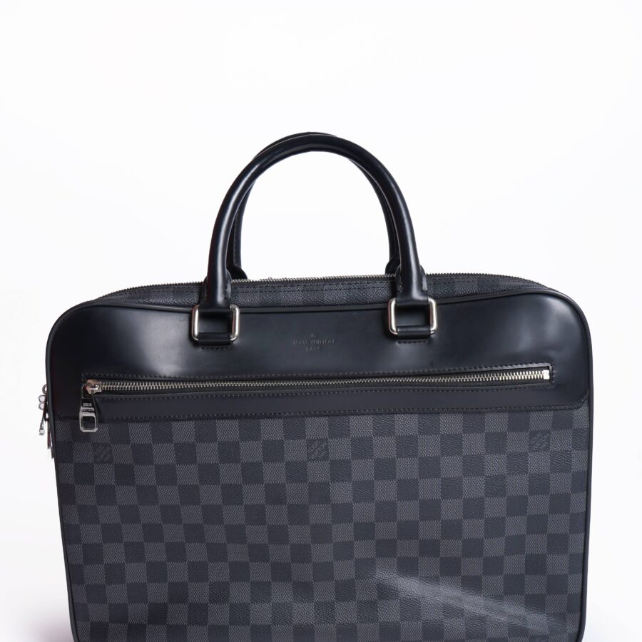 Louis Vuitton Men's Leather Office Bag In Black | Studio Nafay