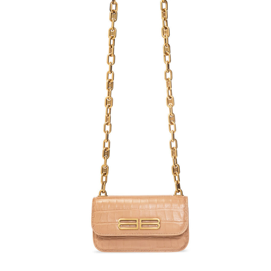 BALENCIAGA GOSSIP XS EMBOSSED CROSSBODY BAG | Studio Nafay