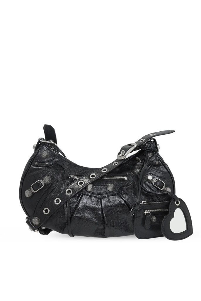 BALENCIAGA LE CAGOLE LAMBSKIN LEATHER SMALL SHOULDER BAG - Product Image 2