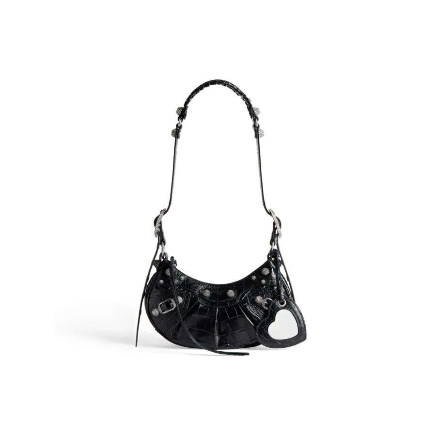 BALENCIAGA LE CAGOLE LAMBSKIN LEATHER SMALL SHOULDER BAG | Studio Nafay
