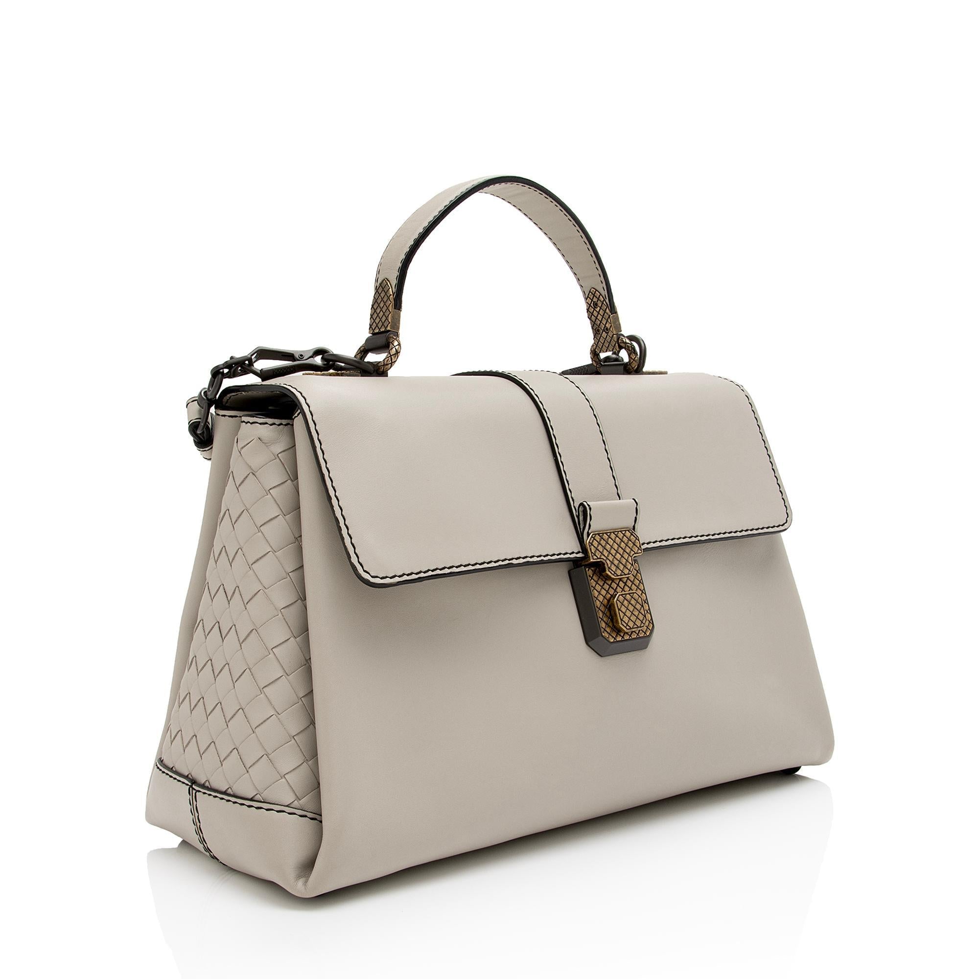 Bottega Veneta Intrecciato Nappa Leather Piazza Medium Top Handle Bag