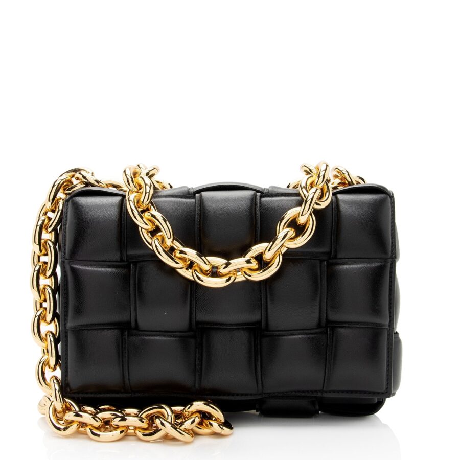 Bottega Veneta Lambskin Cassette Chain Maxi Shoulder Bag | Studio Nafay