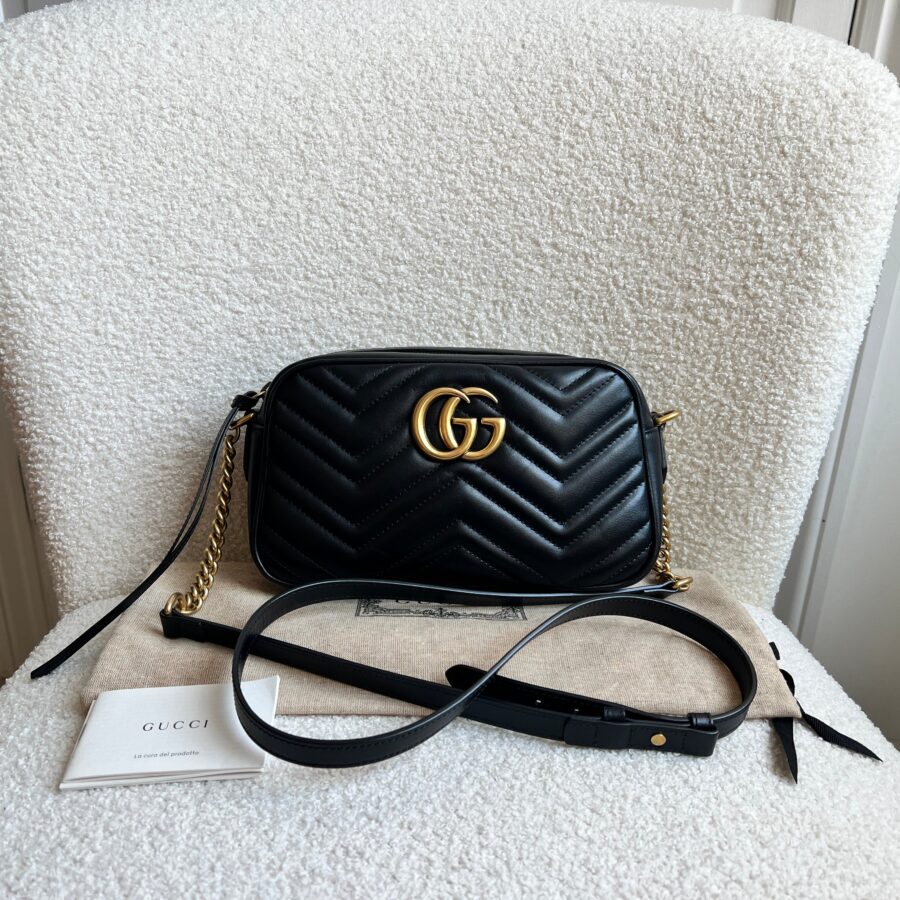 Gucci GG Black Marmont Small Shoulder Bag (RRP £1440) | Studio Nafay