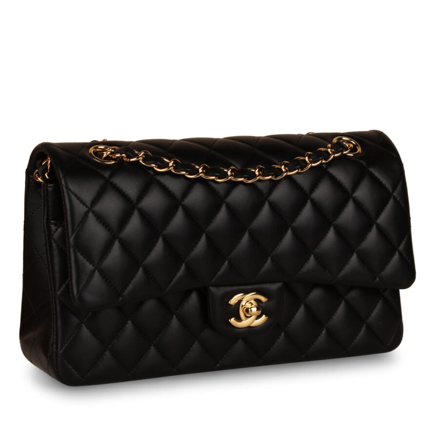 Classic Flap Bag Medium - Black Lambskin | Studio Nafay