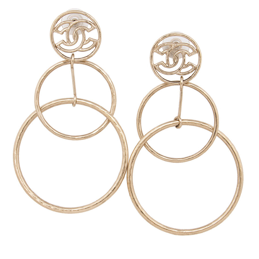 Chanel CC Circle Drop Earrings | Studio Nafay