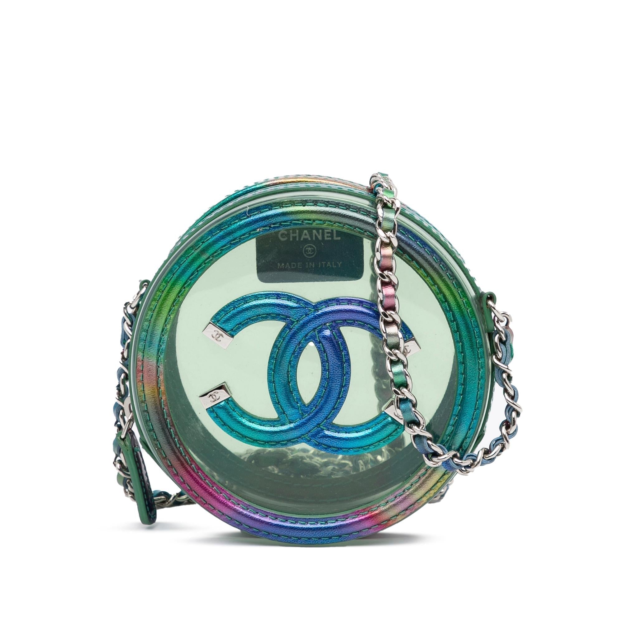 Chanel CC Filigree Rainbow Round Crossbody Bag
