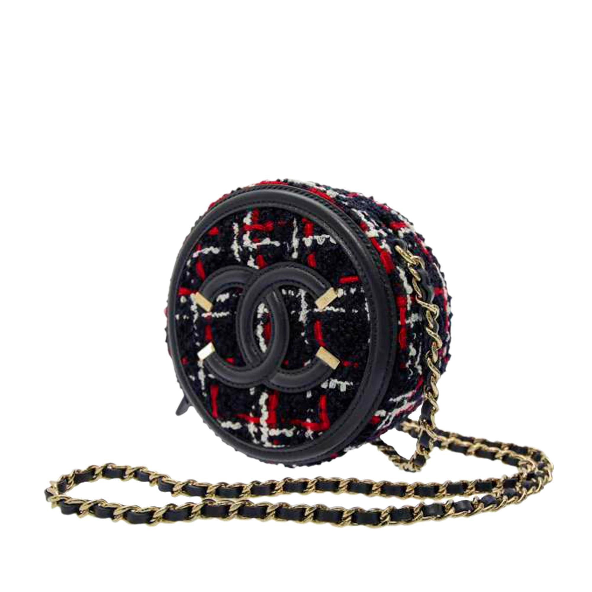 Chanel CC Filigree Tweed Crossbody Bag