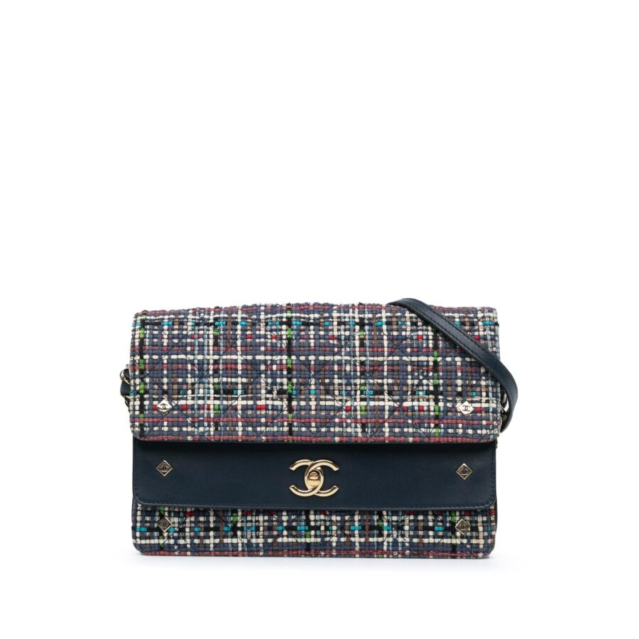Chanel CC Multicolor Tweed Double Flap | Studio Nafay