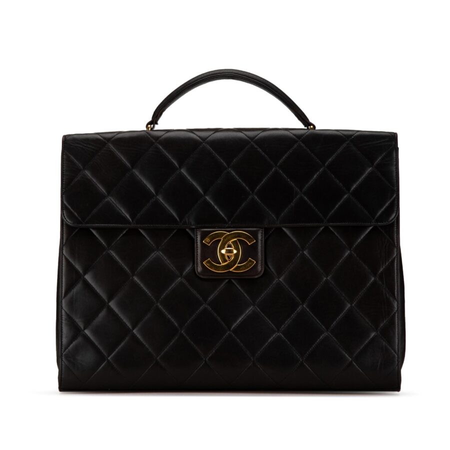 Chanel CC Quilted Lambskin Flap Briefcase | Studio Nafay