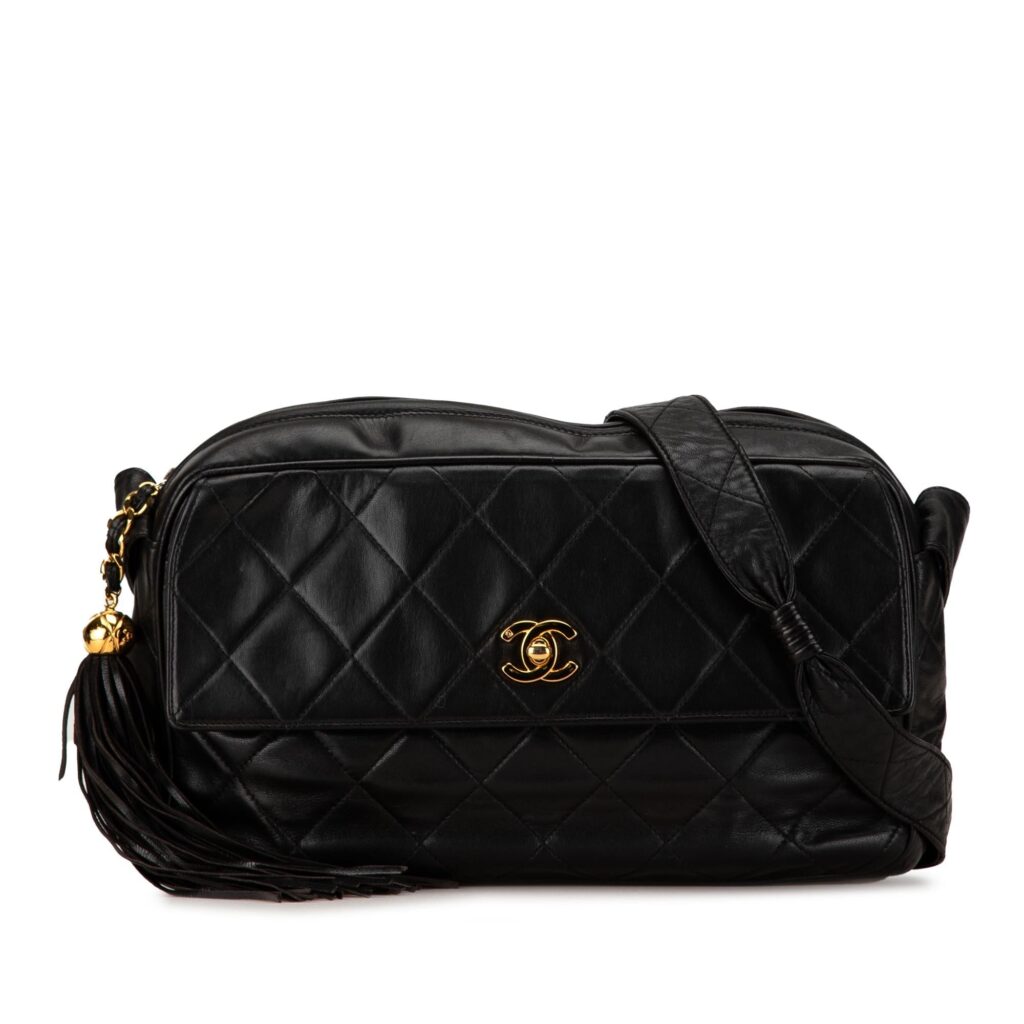 Chanel CC Quilted Lambskin Tassel Crossbody | Studio Nafay