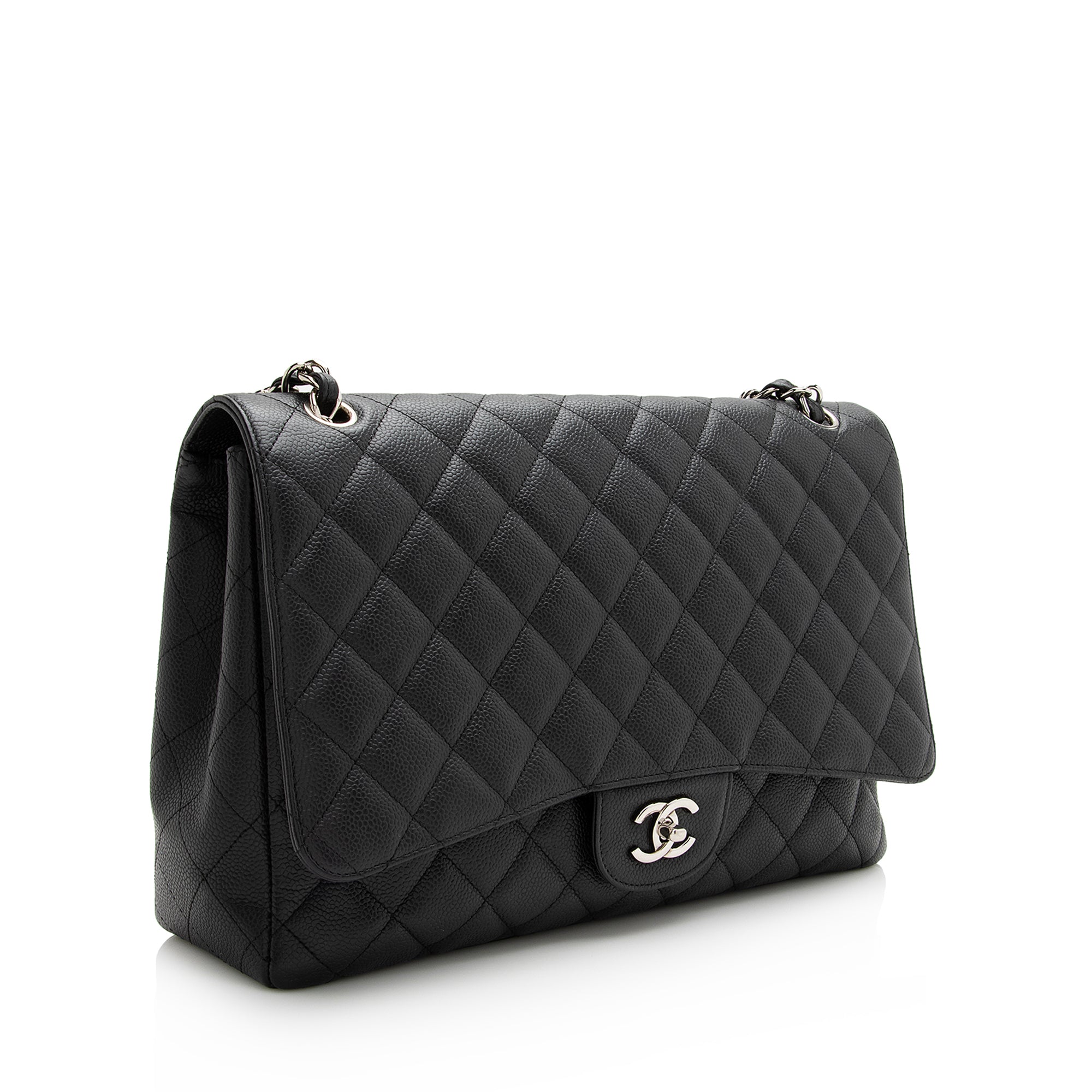 Chanel Caviar Leather Classic Maxi Single Flap Bag