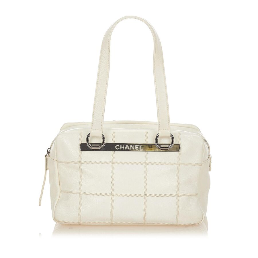 Chanel Choco Bar Caviar Leather Shoulder Bag | Studio Nafay