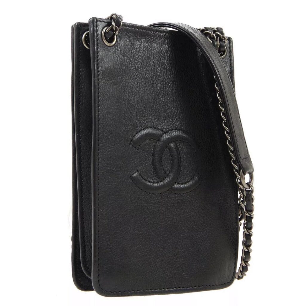 Chanel Caviar Leather Pochette With Chain Handle | Studio Nafay