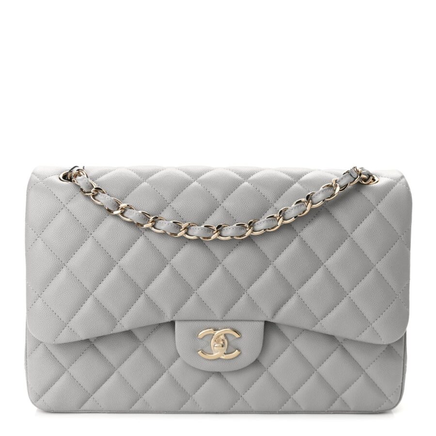 CHANEL CLASSIC QUILTED CAVIAR JUMBO DOUBLE FLAP BAG | Studio Nafay