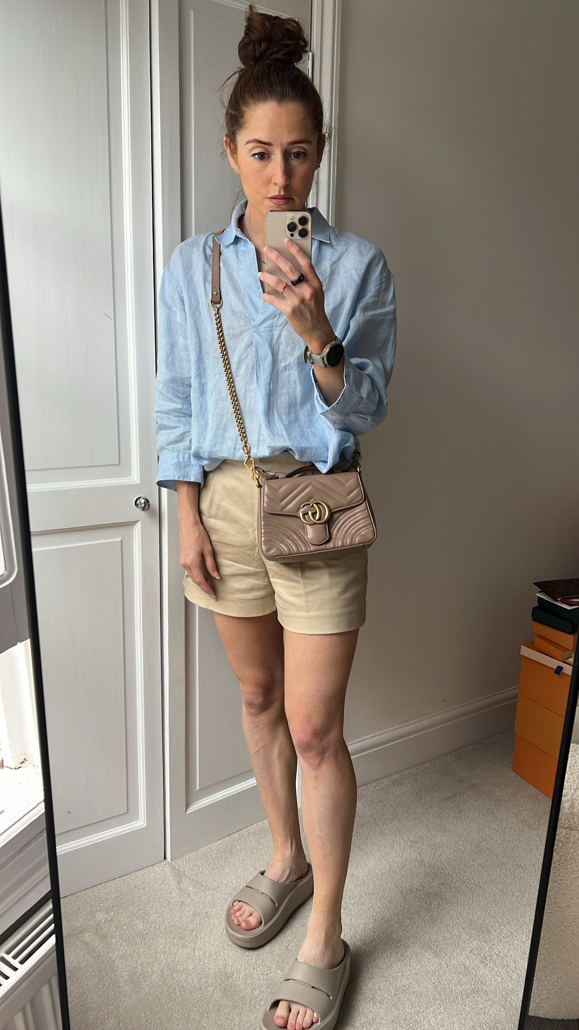 Gucci GG Dusty Pink Marmont Mini Top Handle Bag (RRP £1,890)
